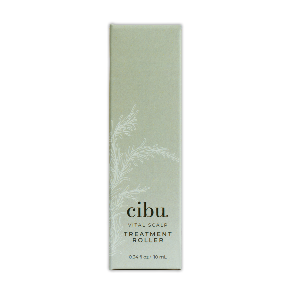 Cibu vital scalp treatment roller packaging on a white background